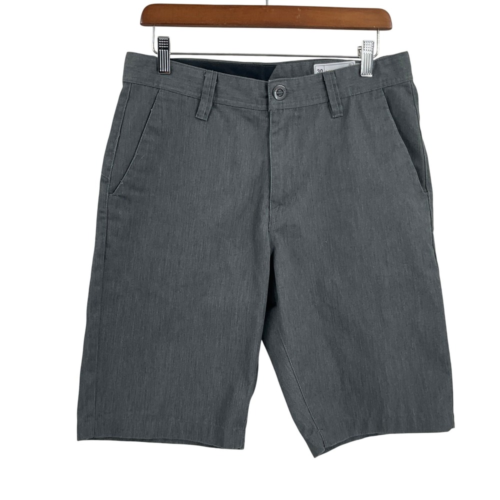 Volcom Mens Frickin Modern Fit Chino Shorts Charcoal Gray‎ Sz 30 Skater Outdoor